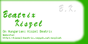 beatrix kiszel business card